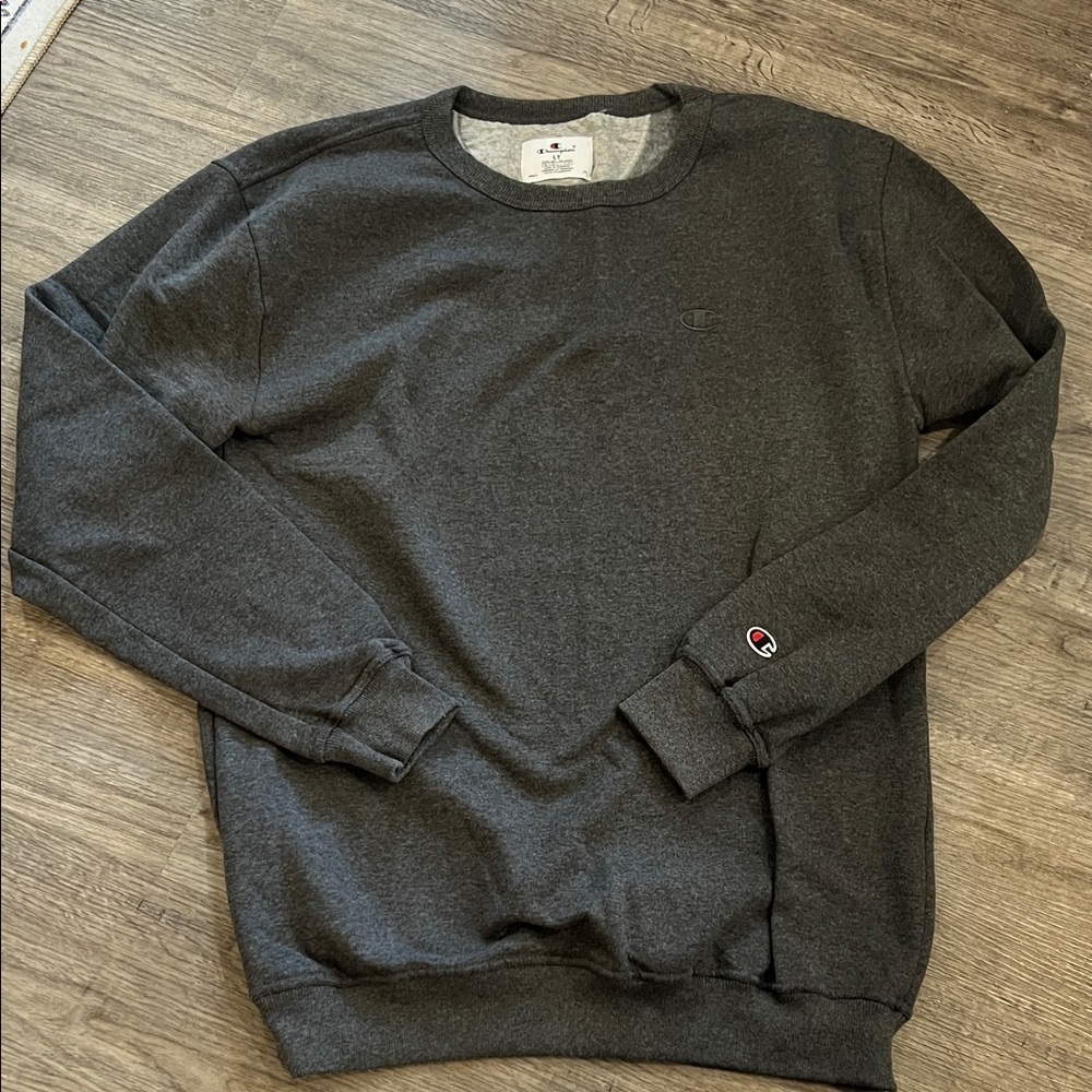 Champion Men's Dark Gray Crewneck Sweater